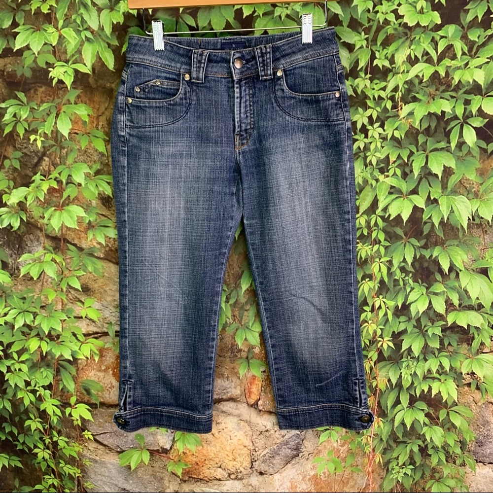 TRUSSARDI Garment-Washed Cropped Jeans, US 6/IT 42 - Picture 8 of 13